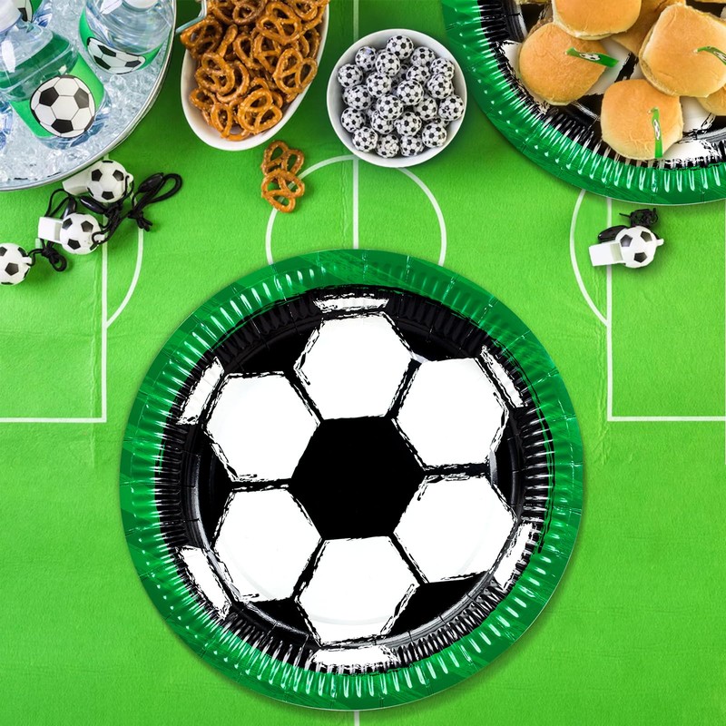BFB 9in Football Dinner Plates Set 50 Pack Disposable Paper