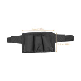 Operitacx Reinigungswerkzeugtasche Gürteltasche für den Garten Gürteltasche für Gartengeräte Gartenarbeit Taille Hängende Tasche verstellbare Gartentasche Netz Black