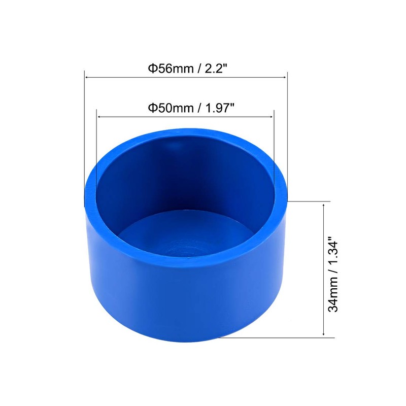 sourcing map 50 mm Schedule 50 PVC Pipe Cap Fitting,