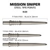 Mission Sniper Points Titanium Pro Silver 28 mm
