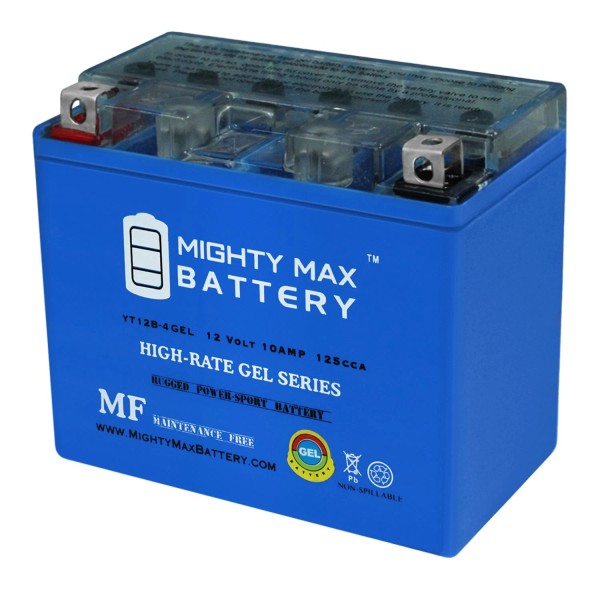 Mighty Max YT12B-4 GEL 12V 10Ah Battery Replacement for ATV
