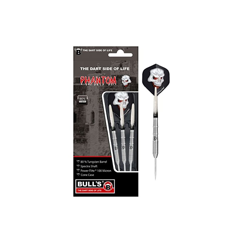 Bulls Unisex_Adult Phantom Pt4 Steel Dart, Silver, 22g