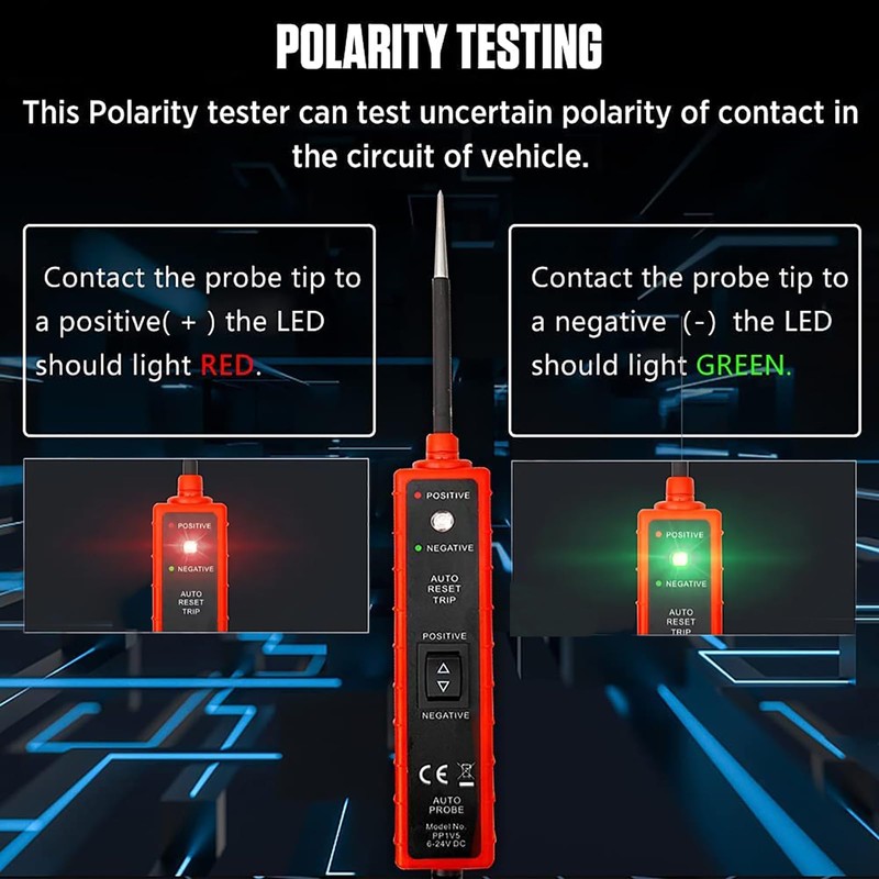 MAEZOE Car Power Circuit Probe Tester, 6-24V DC Circuit Tester,