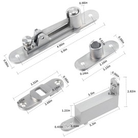 Self Closing Door Pivot Hinges, Heavy Duty Hinge for Wood Doors, 360 Degree Shaft Stainless Steel Hidden Hinges System, Adjustable Speed Hidden Door Hinges