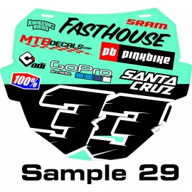 ODI BMX MTB NUMBER PLATE  BOX ODI Number Plate Graphic Decal Sticker STACYC S30-S47