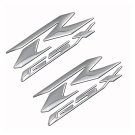 Wheel Stickers 2pcs Motorcycle Motorcycle Motorcycle Emblem 3D Fender Tank Logo Decal Sticker for Suzuki GSXR 600 750 1000 K1 / 2/3/4/5/6/7/8/9 Used to Decorate Vehicle Tires (Color: Silver)