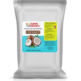 Flavor Delights by Angel Specialty Products: Flavored Powder Bakery Mix > Passion Fruit, Pistachio, Pumpkin Pie, Strawberry (Coconut, 3 Pound Bag)