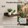 Z metnal Mini Floating Shelves, Small Natural Wooden Display Wall
