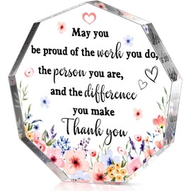 Thank You Gift for Women Inspirational Gift Office Coworker Gifts Graduation Gift for Friends Classmates Colleague Leaving Job Farewell Gift Teacher Appreciation Keepsake(Flower)