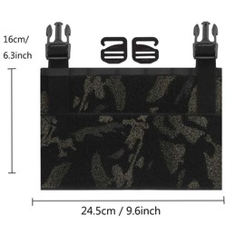 Aekvinks Tactical Gear Crye Precision Front Panel Hook and Loop Placard Platform with Buckle Tactical Vest Adaptive Accessory Plate Board 9.6 * 6.3'' MCBK
