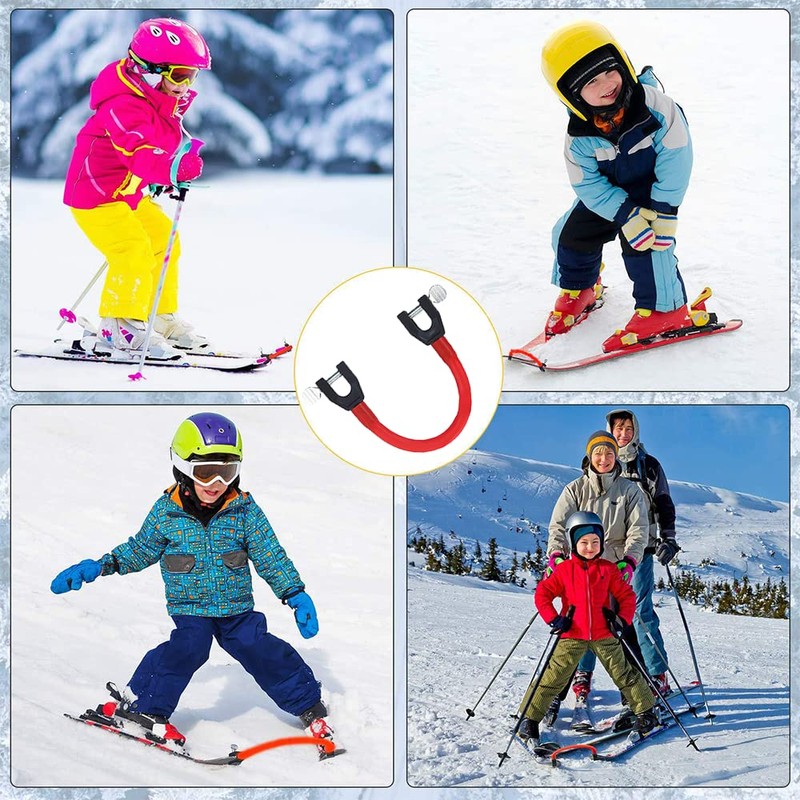 WanFengXue Ski Bungee Fixed Ski Plate Clip Red 14*7*1cm Size