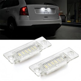 joonnair 2 x LED Number Plate Light for VW Caddy 3 4 Golf Plus Passat Jetta License Plate Light 6500K 12V 18SMD CanBus Error Free White Light