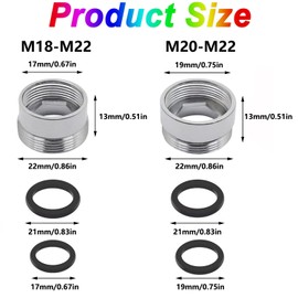 Mtxorvix 2PCS Faucet Adapter, Sink Hose Attachment, Tap Aerator Connector, Extension Suitable for Connecting Kitchen Bathroom Garden Sink