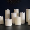 Stonebriar 6 Count Ivory Real Wax 3x3 Flameless LED Pillar