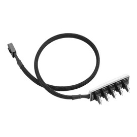 5-Port Fan Hub, 4-Pin PWM Fan Hub, CPU Fan Splitter, 5-Port Fan Hub, 4 Pin PWM Fan Splitter Cable, Suitable for Computer PC Fan Cable