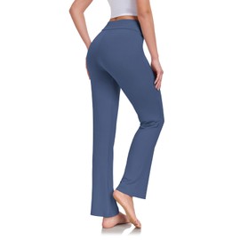 ADANIKI Women's Long Modal Comfy Drawstring Trousers Loose Straight-Leg for Yoga Running Sporting (Navy Blue, 3XL)