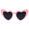 Funky Junque Heart Shaped Sunglasses - Pink Frames/Smoke Lenses