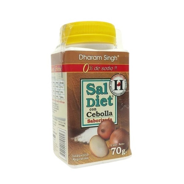 Sal Diet Saborizada Cebolla Sodium Free Salt Substitute Onion Flavor, 70 g / 2.5 oz bottle