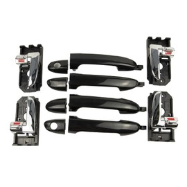 Volinsya 8PCs Interior & Exterior Door Handles Set, Compatible with 2004-2009 Kia Spectra & 2005-2009 Kia Spectra5, Replaces 82670-2F000, 82650-2F000, 82620-2F000, 82610-2F000