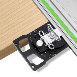 WODHMIEY Adjustable Track Saw Square for -60° to 60° Angle Cuts, Compatible with, Powertec Track Saw Guide Rail, Multi Angle Measuring Ruler for Woodworking