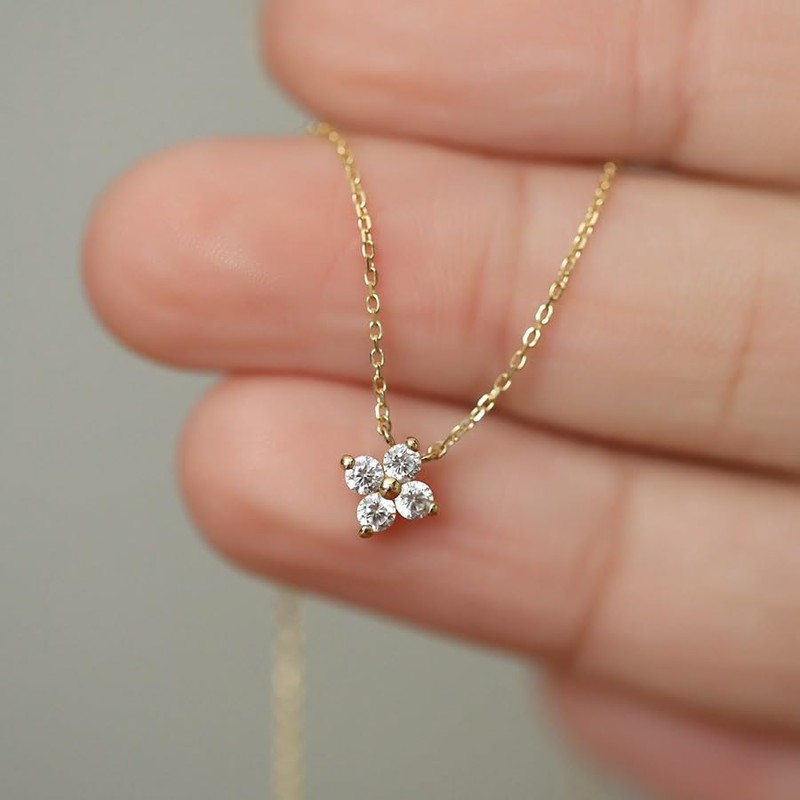 083BASE | Fortune Clover Necklace | 925 Sterling Silver Adjustable