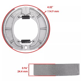 Caltric Front Brake Pads and Rear Shoes for Suzuki AH80 1992, AN125HK 2006 2007 2008