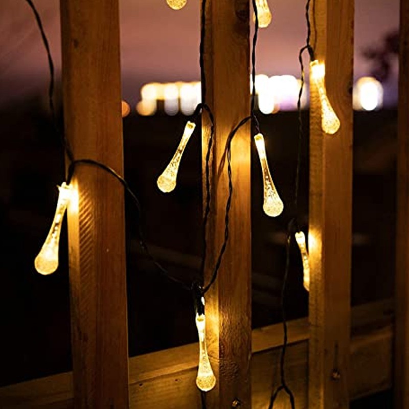Solar String Lights IP65 Waterproof 2 Light Modes Outdoor String