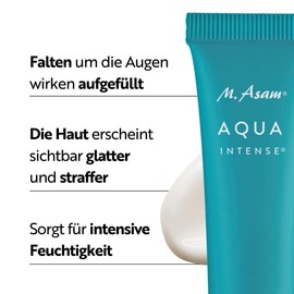 M. Asam AQUA INTENSE Hyaluron Augencreme (15ml) – Parfümfreie Augenpflege mit Hyaluron & Silicium, Spendet Feuchtigkeit & Polstert Trockenheitsfältchen auf, Für eine Frische & Strahlende Augenpartie