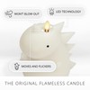 Luminara Flameless Dinosaur Figural Color Changing LED Candle, 5.7" x