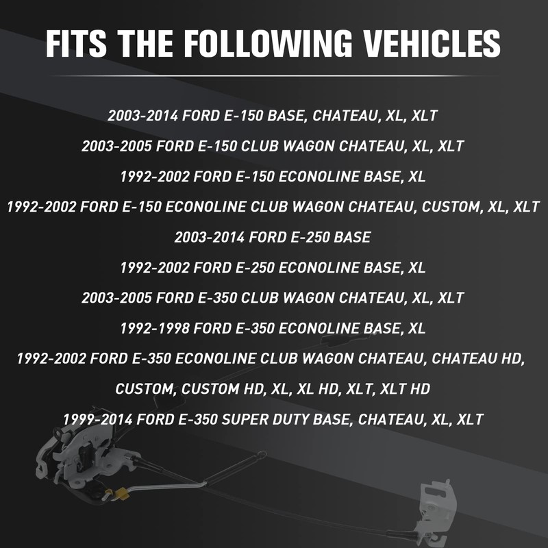 MOTORSTAR Right Hinged Door(Right 60%) Latch 8C2Z-15264A00-D