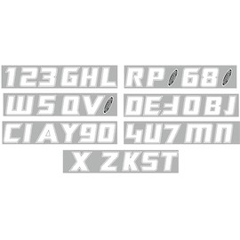 Hardline Products Series 900 Decal Kit with Sticker-On!/Off! & Squeege - White900