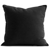 Jeanerlor Solid Cotton Linen Decoration 18"x18" Throw Pillow Cushion Case
