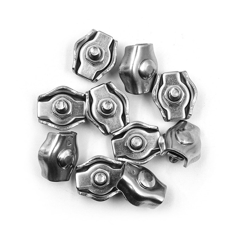 Pack of 10 M3 ZONADAH Wire Rope Clamps, Simplex Rope