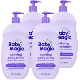 Baby Magic Baby Magic Calming Lotion 30oz Pack of Free of Parabens Phthalates Sulfates and Dyes, Lavender & Chamomile, Pack of 4