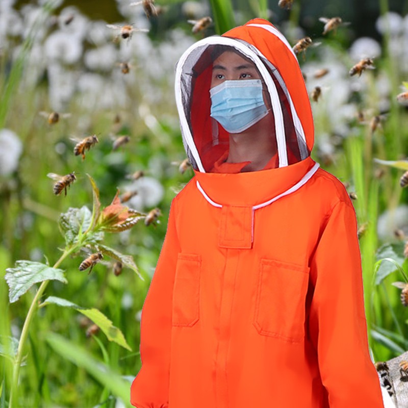 Orange Beekeeper One Piece Bee Suit Beekeeping Protective Clothes Beekeeping