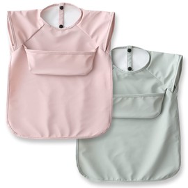 kalavika Meal Apron, Baby Apron, Soft, Meal Style, Sleeveless, Baby Bib Size 80, 90, 100, 110 Size, Girls, Boys, Baby Bib with Pocket, Infant Smocking, Children, Nursery School, Kindergarten