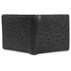 Genuine Ostrich Skin Leather Bifold Wallet with 8 Card Slots