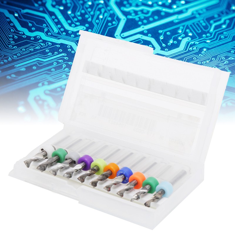 10PCS 3.1-4mm Hard Alloy Bit Micro Drill Bits Set Straight