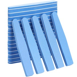 10 Pcs 100/180 Grits Nail Buffer Block Files Sponge Washable Double Sided Sanding Buffing File(Blue)