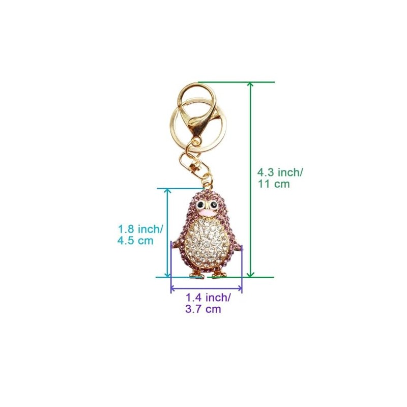 bstedyas Cute Crystal Keychain Ocean Animal Keyring Car Bag Accessory