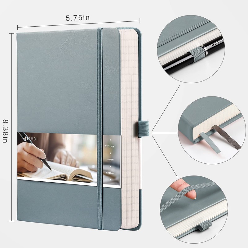 EMSHOI Graph Paper Notebook A5-21.4 x 14.5 cm Hardback Thick