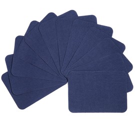 AXEN Iron on Repair Patches, 100% Cotton Fabirc Mending Patches for Clothing, Pants, Dress, Shirts, Coats, Jeans and More, Dark Blue, Pack of 12