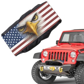 YIXIN Heavy Duty Waterproof 600D Winch Cover with Elastic,Indoor/Outdoor Winch Accessories,Weather Resistant Cover for Electric Winches 8,500 lb-175,00 lb (Red#A)