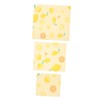 Baluue 3pcs Reusable Beeswax Wraps for Food Storage Organic Biodegradable
