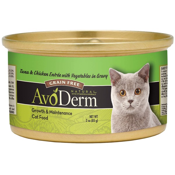 AvoDerm Natural Grain Free Tuna & Chicken Entrée with Vegetables