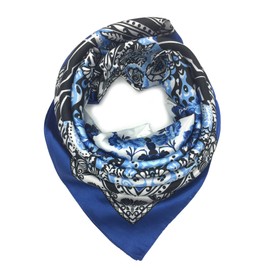 YOUR SMILE - Bufanda de seda para mujer, diseño de moda, grande, cuadrado, de satén, para la cabeza, 127, L