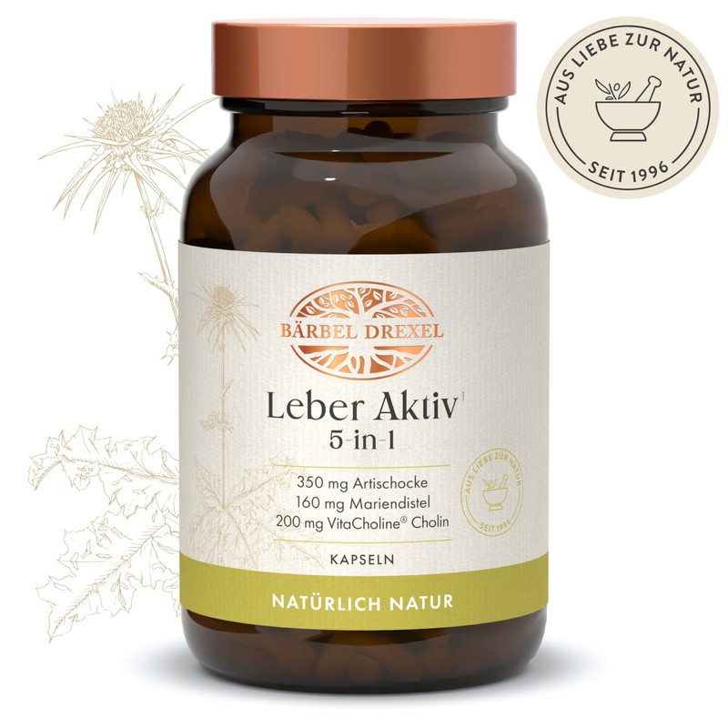 Liver Active 5-in-1 Capsules (60 Pieces) Choline, Milk Thistle, Dandelion,
