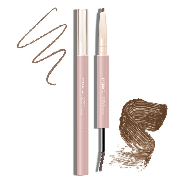 KYDA 2 in 1 Eyebrow Pencil and Tinted Eyebrow Cream, Brown, Eyebrow Cream and Pen, Permanent Matte Filling, Defining, Shaping, Natural Wild Eyebrows Last All Day