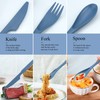 DISSKNIC 4 Sets Reusable Utensils Set with Case,Travel Utensils Cutlery