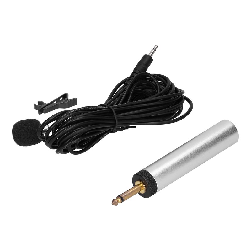 Professional Condenser Microphone Lavalier Lapel Mic Clipon Instrument Microphone for